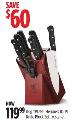 Canadian Tire Henckels 10-Pc Knife Block Set offer