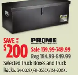 Canadian Tire Selected Truck Boxes and Truck Racks offer