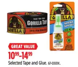 Canadian Tire Gorilla Selected Tape and Glue offer