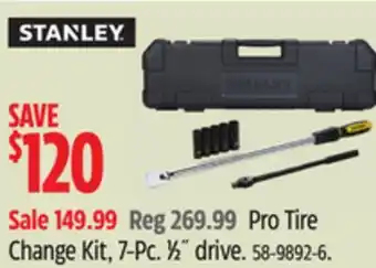 Canadian Tire Stanley Pro Tire Change Kit, 7-Pc. 1⁄2˝ drive offer