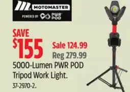 Canadian Tire Motomaster 5000-Lumen PWR POD Tripod Work Light offer