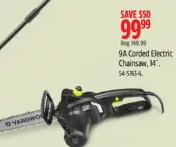 Canadian Tire Yardworks 9A Corded Electric Chainsaw offer