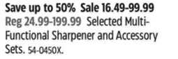 Canadian Tire Mastercraft Selected Multi- Functional Sharpener and Accessory Sets offer