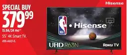Canadian Tire Hisense 55˝ 4K Smart TV offer