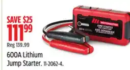 Canadian Tire Motomaster 600A Lithium Jump Starter offer
