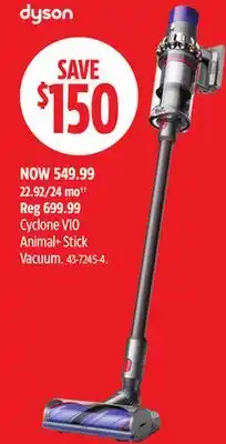 Canadian Tire Dyson Cyclone V10 Animal+ Stick Vacuum offer