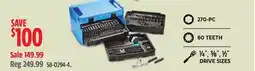 Canadian Tire Mastercraft 270-PC 60 TEETH ¼ , ⅜ , ½ DRIVE SIZES offer