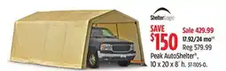 Canadian Tire Shelterlogic Peak AutoShelter , 10 x 20 x 8´ h offer