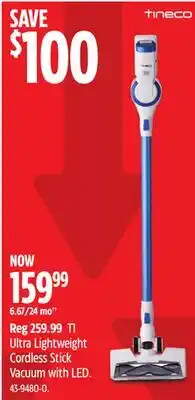 Canadian Tire Tineco Ultra Lightweight Cordless Stick Vacuum with LED offer