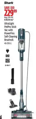 Canadian Tire UltraLight PetPro Stick Vac with PowerFins Self-Cleaning Brushroll offer