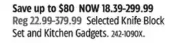Canadian Tire Selected Knife Block Set and Kitchen Gadgets offer