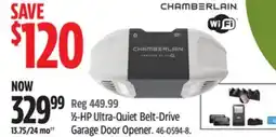 Canadian Tire 1⁄2-HP Ultra-Quiet Belt-Drive Garage Door Opener offer