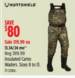 Canadian Tire Insulated Camo Waders offer