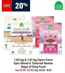 Ren’s Pets Depot Open Farm Epic Blend & Tailored Needs Bags of Dog Food offer