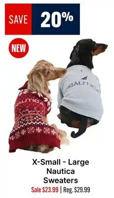 Ren’s Pets Depot X-Small-Large Nautica Sweaters offer
