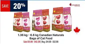 Ren’s Pets Depot Canadian Naturals Bags of Cat Food offer