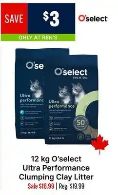 Ren’s Pets Depot O'select Ultra Performance Clumping Clay Litter offer