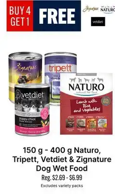Ren’s Pets Depot Naturo, Tripett, Vetdiet & Zignature Dog Wet Food offer