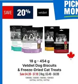 Ren’s Pets Depot Vetdiet Dog Biscuits & Freeze-Dried Cat Treats offer