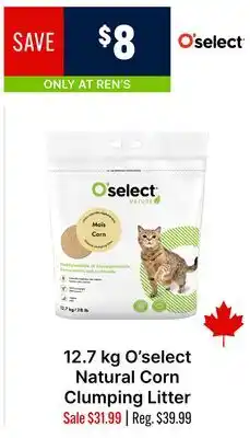 Ren’s Pets Depot O'select Natural Corn Clumping Litter offer