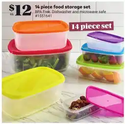 Giant Tiger 14 piece food storage set offer