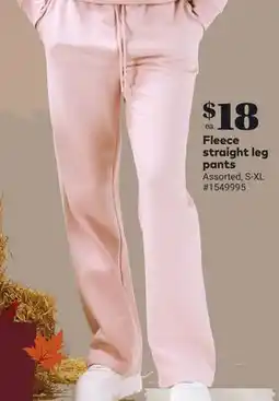Giant Tiger Fleece straight leg pants offer