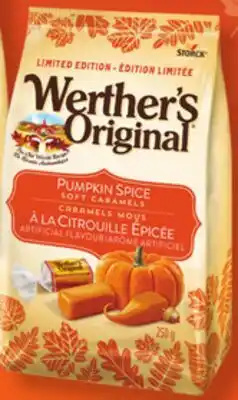 Giant Tiger Werther's Original Caramel Apple or Pumpkin Spice soft caramels offer
