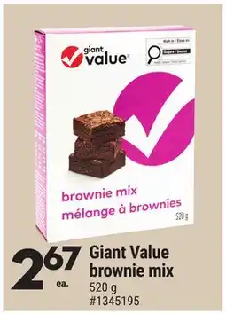 Giant Tiger Giant Value brownie mix offer