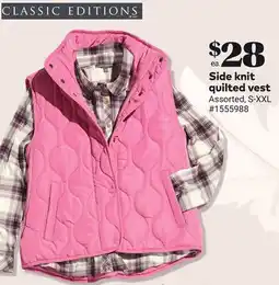 Giant Tiger Side Knit quilted vest offer