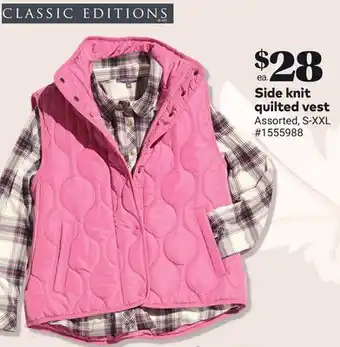 Giant Tiger Side Knit quilted vest offer