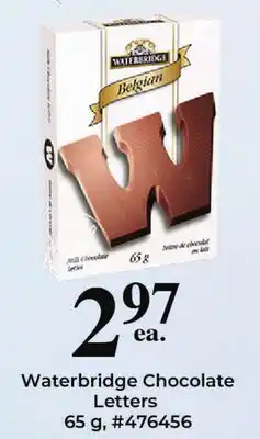 Giant Tiger Waterbridge Chocolate Letters offer