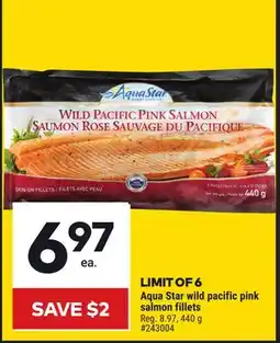 Giant Tiger Aqua Star wild pacific pink salmon fillets offer