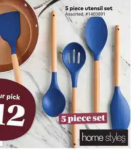 Giant Tiger home styles 5 piece utensil set offer