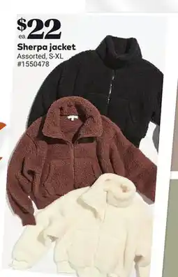 Giant Tiger Sherpa jacket offer