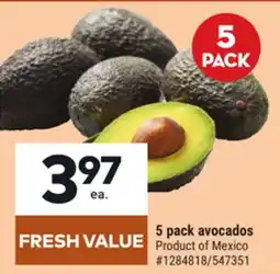 Giant Tiger 5 pack avocados offer