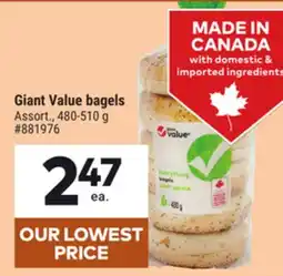 Giant Tiger Giant Value bagels offer