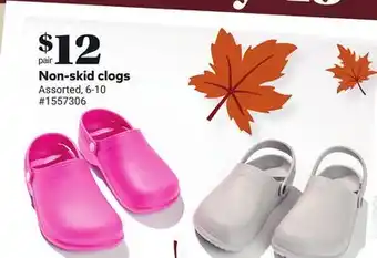 Giant Tiger Non‐skid clogs offer