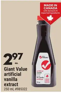Giant Tiger Giant value artificial vanilla extract offer