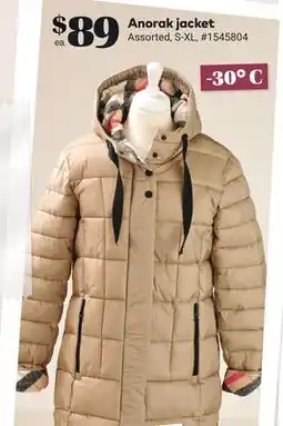 Giant Tiger Anorak jacket offer