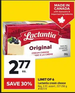Giant Tiger Lactantia cream cheese offer