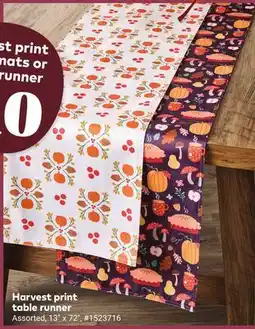 Giant Tiger Harvest print table runner offer
