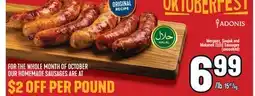 Marché Adonis Adonis Merguez, Soujok and Makanek HalalHalal Sausages (uncooked) offer