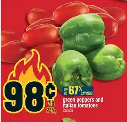 Marché Adonis GREEN PEPPERS AND ITALIAN TOMATOES offer