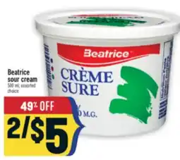 Marché Adonis Beatrice sour cream offer