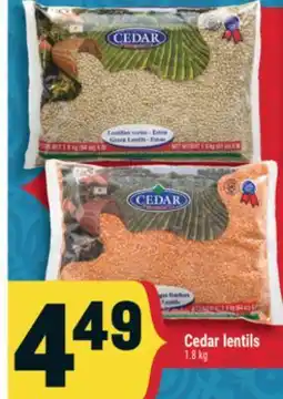 Marché Adonis Cedar lentils offer
