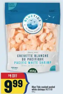Marché Adonis BLUE TIDE COOKED PEELED WHITE SHRIMPS 91/110 offer