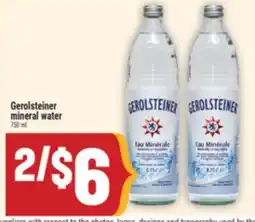 Marché Adonis GEROLSTEINER MINERAL WATER offer