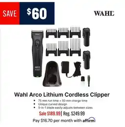 Ren’s Pets Depot Wahl Arco Lithium Cordless Clipper offer