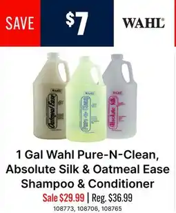 Ren’s Pets Depot 1 Gal Wahl Pure-N-Clean, Absolute Silk & Oatmeal Ease Shampoo & Conditioner offer