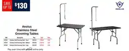 Ren’s Pets Depot Aeolus Stainless Steel Grooming Tables offer